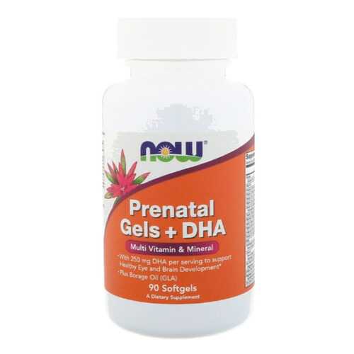 NOW Prenatal Gels + DHA, 90 капсул в Ригла