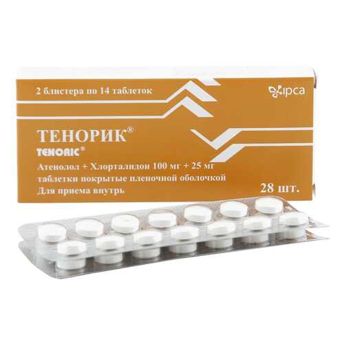 Тенорик таблетки 100 мг+25 мг 28 шт. в Ригла