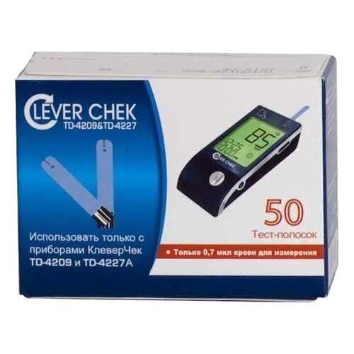 Тест-полоски для глюкометра TaiDoc Clever Chek TD-4227/TD-4209 50 шт. в Ригла