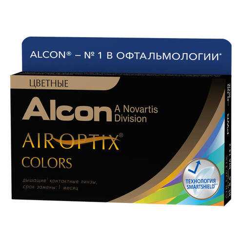 Контактные линзы Air Optix Colors 2 линзы R 8,6 -4,50 Карие в Ригла