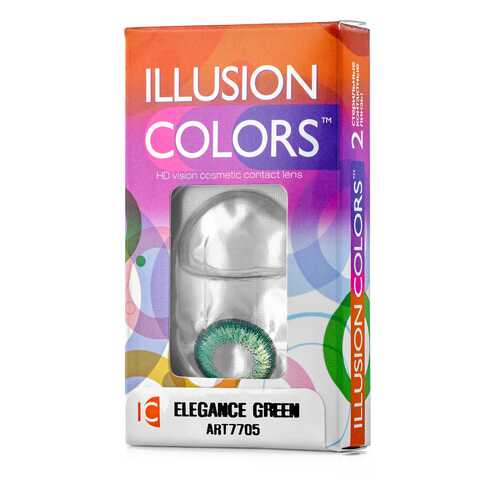 Контактные линзы ILLUSION colors Elegance 2 линзы -1.5D green зеленый в Ригла