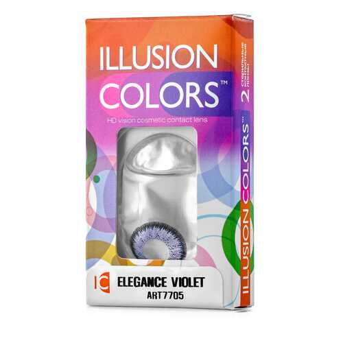 Контактные линзы ILLUSION colors Elegance 2 линзы -2.5D violet фиолетовый в Ригла