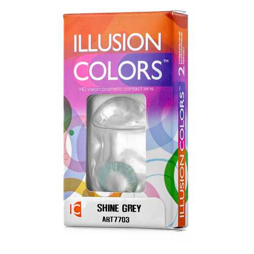 Контактные линзы ILLUSION colors Shine 2 линзы -1.0D grey серый в Ригла