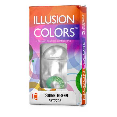 Контактные линзы ILLUSION colors Shine 2 линзы -3.0D green зеленый в Ригла