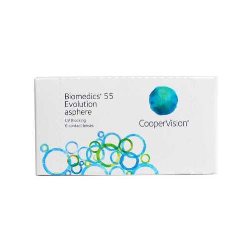 Контактные линзы Biomedics 55 Evolution asphere 6 линз R 8,6 -2,50 в Ригла