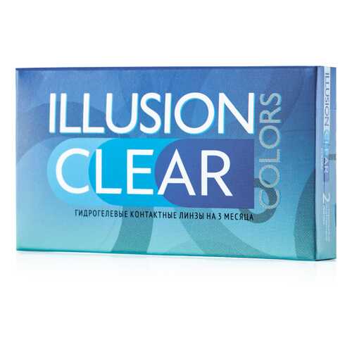 Контактные линзы ILLUSION colors Clear 2 линзы -1.75D прозрачные в Ригла