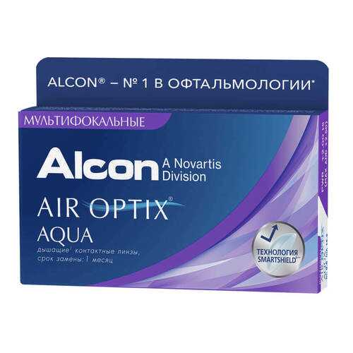 Контактные линзы Air Optix Aqua Multifocal 3 линзы high -1,25 в Ригла