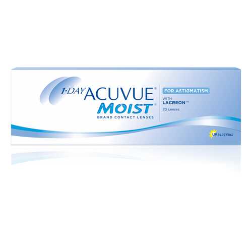 Контактные линзы 1-Day Acuvue Moist for Astigmatism 30 линз -0,75/-0,75/160 в Ригла