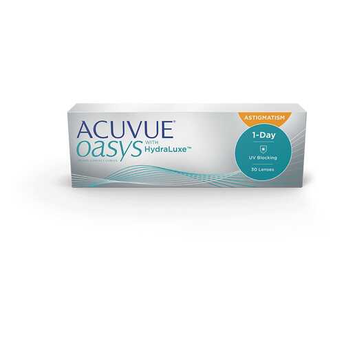 Контактные линзы Acuvue Oasys 1-Day with HydraLuxe for Astigmatism 30 линз -0,25/-0,75/100 в Ригла