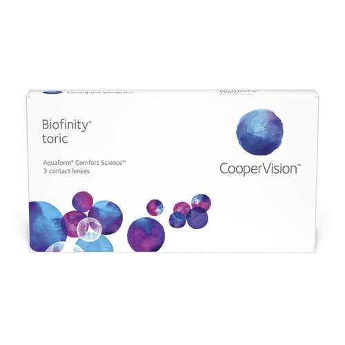 Линзы контактные CooperVision Biofinity Toric 3 шт. -2,75/0,75/30 в Ригла