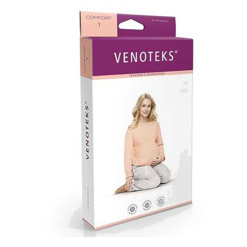 Колготки для беременных VENOTEKS COMFORT с микрофиброй 1 класс 1С402, бежевый, р.L в Ригла