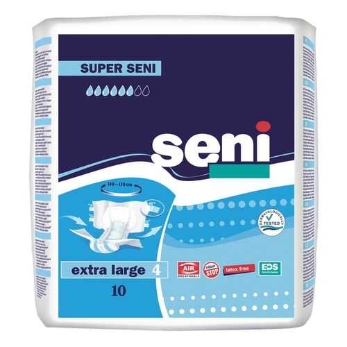 Подгузники для взрослых SENI Super Seni Extra Large, 10 шт (XL10-JA1) в Ригла