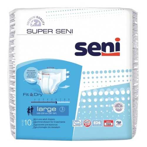 Подгузники для взрослых SENI Super Seni Large, 10 шт (LA10-JA1) в Ригла