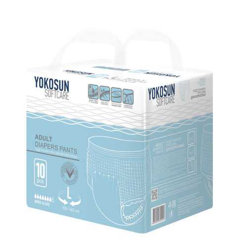 Подгузники-трусики для взрослых YokoSun размер XL 10 шт. в Ригла
