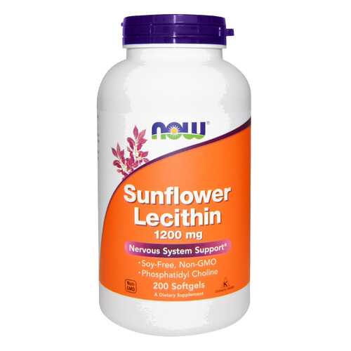 Лецитин NOW Sunflower Lecitin 200 капс. натуральный в Ригла