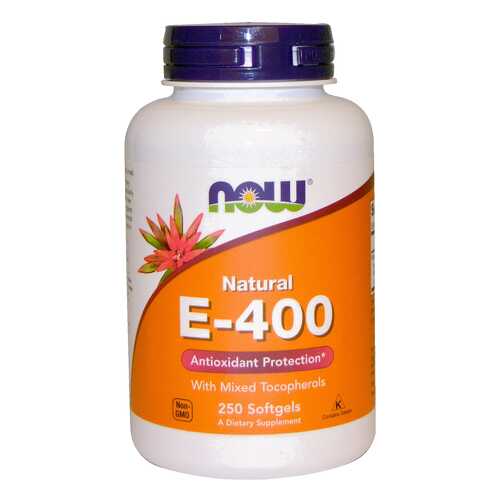 Витамин E NOW E-400 Mixed + Tocopherols 250 капс. в Ригла